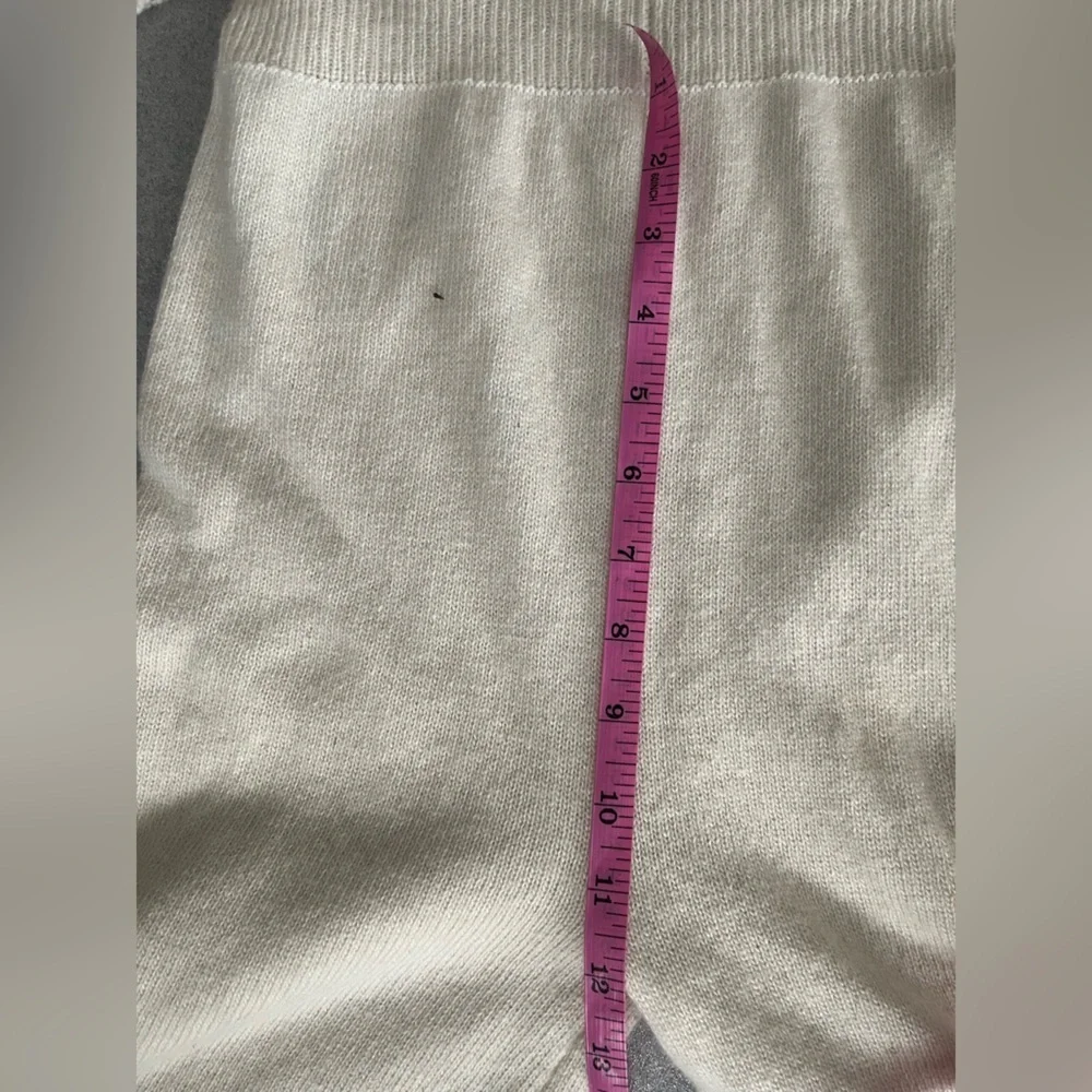 [M]ALOHAS Cream Flare Leg Wool Blend knit Jumpsuit Y2K Flared Leg - Picture 8 of 12